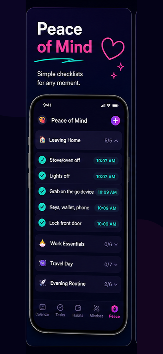 Peace of mind promo panel